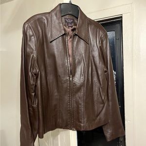 Gently Worn Xl Brown leather jacket